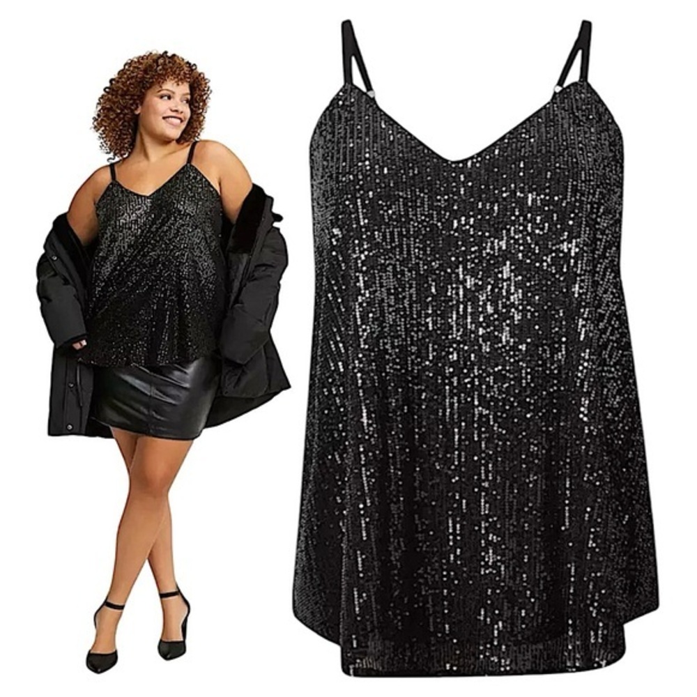 TORRID Sophie Sequin Ombre Swing Cami‎ NWT